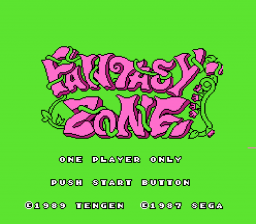 Fantasy Zone (Homebrew) — Title screen